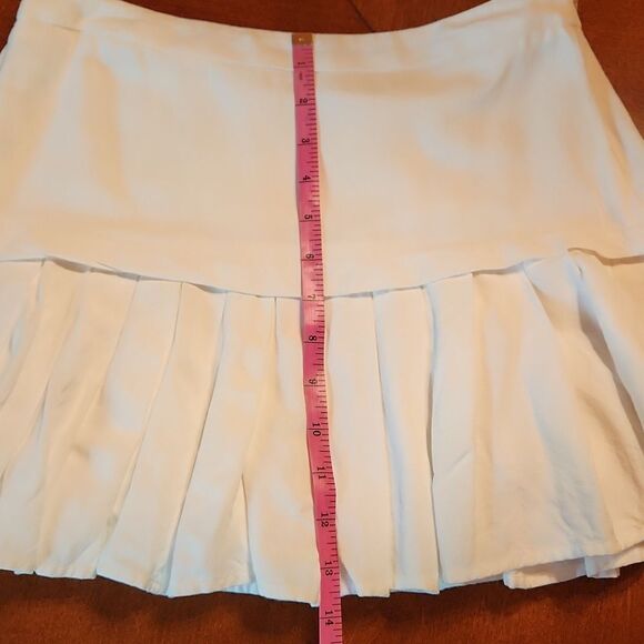 Lulus Truly Flirtatious Linen Pleated High-Rise Mini Skirt, Small, Ivory - Picture 6 of 10